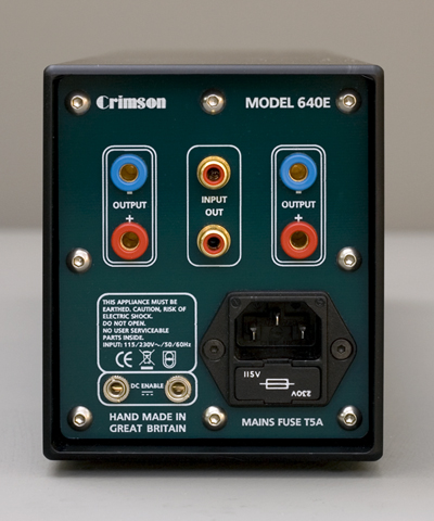 The 640E-III Amplifier Rear Panel